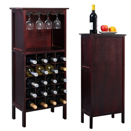 wine holder cabinet shelf costway wood wine rack holder storage shelf display w glass hanger 20 bottle wine holder cabinet shelf costway wood wine rack holder storage shelf display w glass hanger 20 bottle